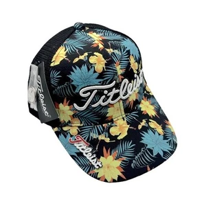 Floral Golf Hat, Embroidered Breathable Golf Cap, Magnetic Ball-Marker - Picture 1 of 7