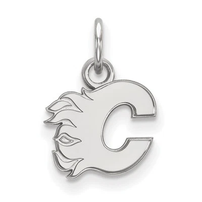 Colgante Extra Pequeño Oro Blanco 14k NHL LogoArt Llamas Calgary Letra C Foto 1 de 2