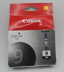 Genuine Canon PGI-9PBK Photo Black Inkjet Ink Cartridge OEM factory Sealed - Picture 1 of 3