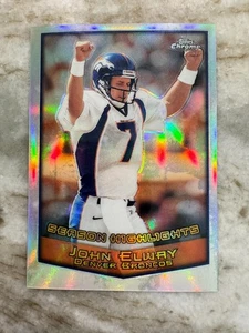John Elway 1999 Topps Chrome Season Highlights Refractor #127 Denver Broncos - Picture 1 of 4