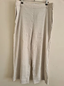 Witchery Womens Linen Blend Wide Leg Pants Size 12 BNWOT - Picture 1 of 5