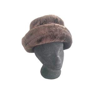 Womans Marks & Spencer Faux Fur Russian Hat With Turn Up Brim Brown One Size - Picture 1 of 6