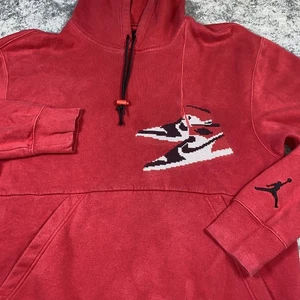 Air Jordan Hoodie Herren XL Rot Retro Jumpman Urlaub Nike Schuhe Pullover - Bild 1 von 9