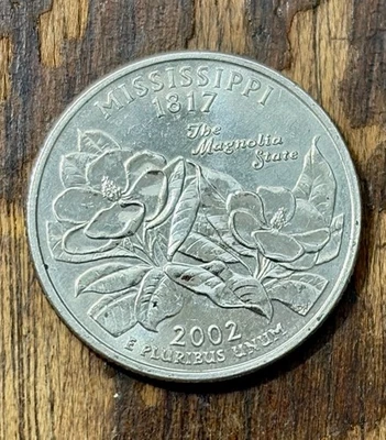 Mississippi State Quarter 2002 D Circulated - Image 1 of 4