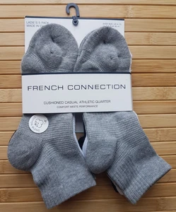 French Connection 5 Pairs of Women's Multicoloured Cushioned Socks Size UK 2-8 - Picture 1 of 3