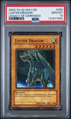 2003 Yu-Gi-Oh! Luster Dragon Legacy of Darkness LOD Unlimited Super Rare PSA 10 - Image 1 of 2