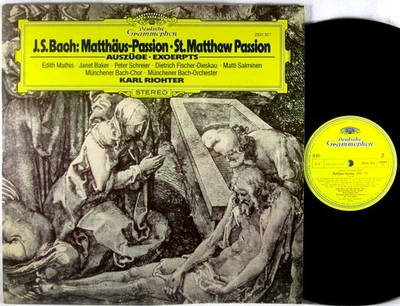 DGG 1980 Bach ST MATTHEW PASSION Richter MATHIS BAKER Germany 2531 317 EX+ - Image 1 of 3