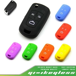 Silicone Case Cover For Opel Astra Corsa Vectra Signum Zafira Flip Key 3 Buttons - Picture 1 of 15