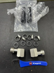 Kit adaptador Kegco manijas llave grifo juntas tóricas abrazaderas nuevo - Imagen 1 de 3