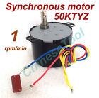 Synchronous Motor 50KTYZ AC 110V 120V 50/60Hz 1 r/m CW/CCW 6W 30kgf.cm