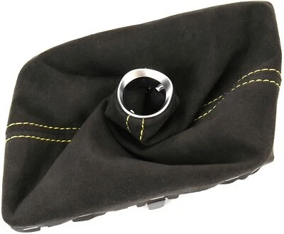 2014-2019 C7 Corvette Black Suede Manual Shift Boot w/ Yellow Stitching - Image 1 of 3