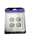 AMERELLE Elly 2 Gang Duplex Composite Wall Plate - White