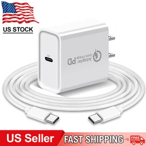 US Fast Wall Charger USB C Cable For Samsung Galaxy S22 S23 S24 FE S24 S25 Ultra - Picture 1 of 38