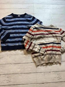 Mixed Brand Boys Multicolor Striped Long Sleeve Crew Neck Sweater Size 5-6 Small - Picture 1 of 4