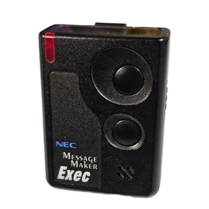 Vintage Beeper Pager NEC Message Maker Exec in Original NEC Black Case - Read - Zdjęcie 1 z 5
