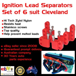Nuevos Soportes Separadores de Plomo de Encendido Rojo Soportes Tornillos S/menos Se Adapta a Cleveland V8 - Imagen 1 de 2