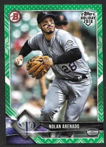 2018 Topps Holiday Bowman TH-NAR Nolan Arenado Rockies suéter verde #14/99 - Imagen 1 de 1