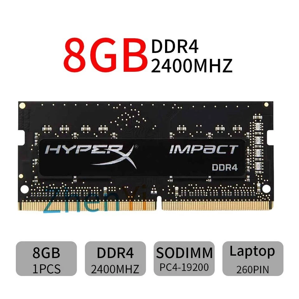 8GB 4GB DDR4 PC4-19200 2400 1.2V 260Pin Notebook Laptop Memory For HyperX Impact - Image 1 of 4