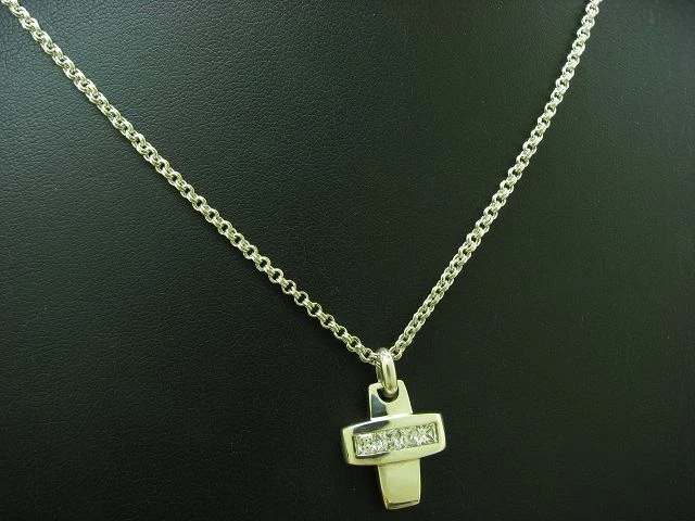 Colgante de cadena y cruz de plata de ley 925 S.Oliver con circonitas / 40,0 CM Foto 1 de 4