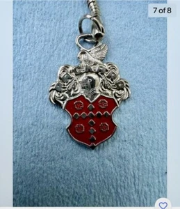 PACKARD CREST SET OF 2 KEYCHAINS:SILVER AND GOLD COLORS 3 1/2" LONG NEW - Picture 1 of 8