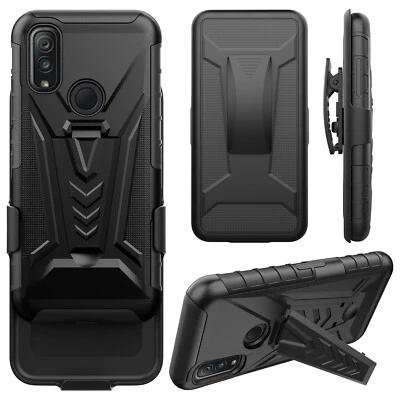 For Kyocera DuraSport 5G /UW Case Holster Belt Clip Phone Cover + Tempered Glass
