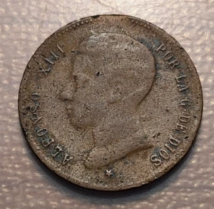 ESPAÑA ALFONSO XIII MEDALLA ESCUDO ESPAÑA 3g 22mm - Picture 1 of 2