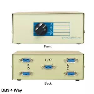 Joystick impresora de 4 vías DB9 manual hembra interruptor de datos caja dail giratorio tipo RS232 - Imagen 1 de 1