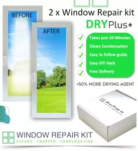 2 x Window Plus kit +50% Extra - Clears Condensation Blown double glazing unit - Picture 1 of 7