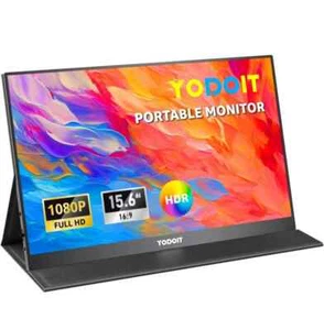 Yodoit Portable Monitor for Laptop 1920×1080 15.6" FHD Travel Monitor Screen ... - Picture 1 of 5