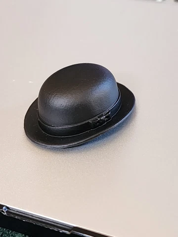 Mezco One:12 Cuzin Eddi 4eva Edition Black Bowler Derby Hat 1/12 Accessory Cover