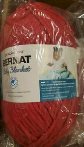 Yarnspirations Bernat Baby Blanket Yarn  6 Super Bulky Chenille Race Car Red  - Picture 1 of 2