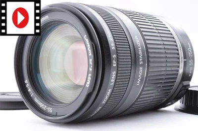 Canon EF-S 55-250mm F/4-5.6 IS AF Telephoto Lens Exc+5 From Japan - Image 1 of 4