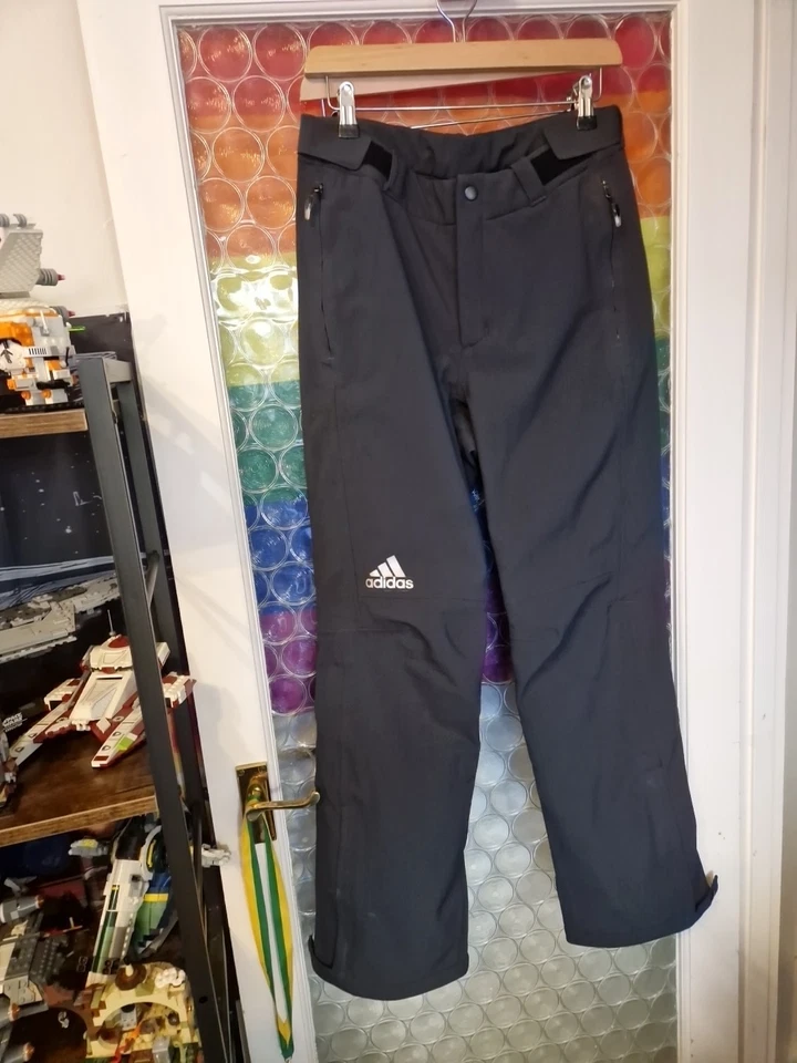 adidas Men's Waterproof Trousers Dark Gray, Size waist 30" Hiking Outdoor - Image 1 of 4