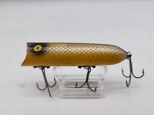 Esca da pesca vintage Heddon Lucky 13 testa rossa scala rana - Foto 1 di 5