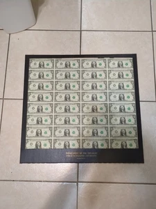 Uncut Currency Sheet of 32 Notes $1 Dollar Bills 1981 Buchanan Regan Boston A - Picture 1 of 4