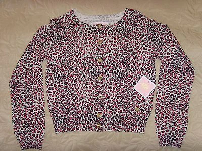 NUEVO JUICY COUTURE NIÑOS NIÑAS JERSEY PUNTO CÁRDIGAN SUÉTER LEOPARDO TALLA L  Foto 1 de 4
