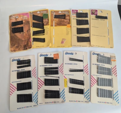 Vintage Goody Bobby Pins Ball Tip Made in USA Retro Hair NOS 70's 80's - Image 1 of 4