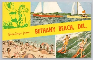 Greetings From Bethany Beach Delaware DE Postcard - Picture 1 of 2