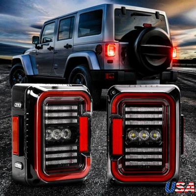 Luzes traseiras de LED luzes de seta reversa 2007-18 para Jeep Wrangler JK - Imagem 1 de 4