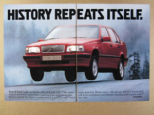 1993 Volvo 850 GLT red sedan photo cutaway diagram specs vintage print Ad