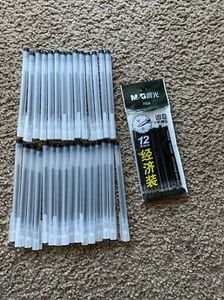 30 0.5 mm black gel pens + 12 black gel pen refills - Picture 1 of 1
