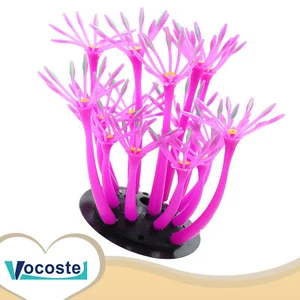 Piece of 1 Aquarium Simulation Coral Sunflower Fish Tank Landscape Decor Purple - Picture 1 of 8