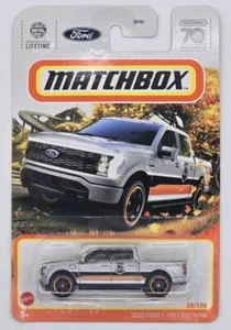 Matchbox MBX 2022 Ford F-150 Lightning 20/100 Silver 70 Years Pickup Truck  - Picture 1 of 14