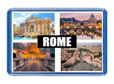 "HANDMADE" Imán nevera Roma - Tamaño grande (7 cm x 4,5 cm) - Gran idea de regalo - Turismo
