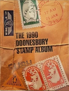 THE 1990 DOONESBURY STAMP ALBUM, 1st Edition, Complete w/ All 16 Pgs  of Stamps - Picture 1 of 1