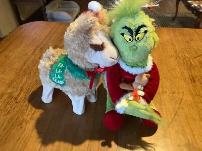 GEMMY  PLUSH FA LA LA LLAMA  SINGING DANCING LLAMA + UNIVERSAL STUDIOS GRINCH  - Image 1 of 2