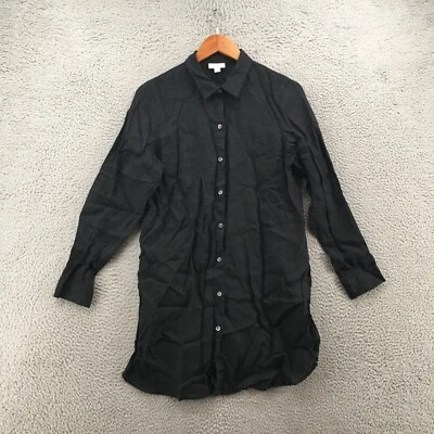 Chaqueta de mezclilla J.Jill abotonada peplum para mujer 2 azul lavado oscuro algodón manga larga Foto 1 de 4