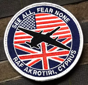 US U-2 PROJECT OLIVE HARVEST RAF AKROTIRI CYPRUS vêlkrö PATCH: SEE ALL FEAR NONE - Picture 1 of 16