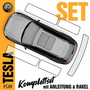 SET paint protection film for Tesla Model-3 accessories load sill guard & door entrances - Picture 1 of 11