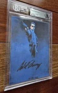 ARNOLD SCHWARZENEGGER SIGNED 5X7 PHOTO TERMINATOR ENCAPSULATED BECKETT BAS - Picture 1 of 2